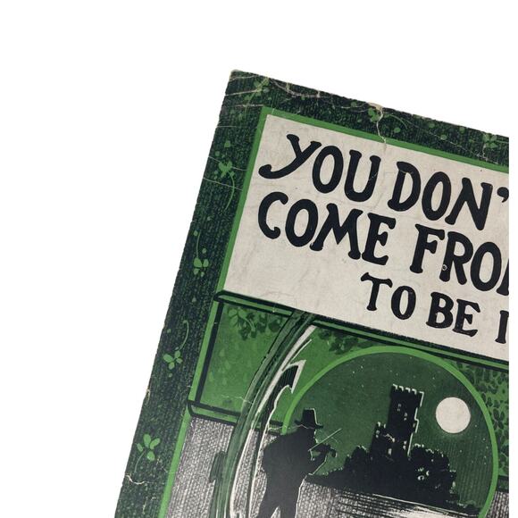 1917 You Dont Have to Come From Ireland To Be Irish Sheet Music Graff Bert Grant - Picture 6 of 9